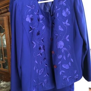 Royal Blue Skirt Suit